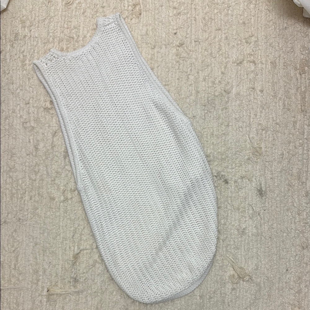 Helmut Lang Asymmetrical Cotton Knit Top - Picture 3 of 3